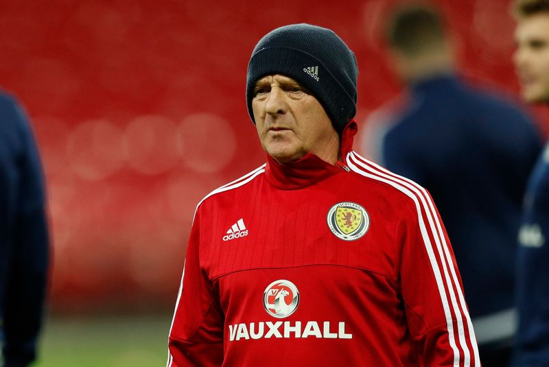 Scotland manager Gordon Strachan during training at the Wembley Stadium, London November 10, 2016. u00e2u20acu201d Reuters pic
