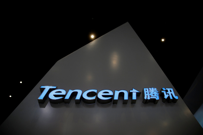 A sign of Tencent is seen during the third annual World Internet Conference in Wuzhen town of Jiaxing, Zhejiang province, China November 16, 2016. u00e2u20acu201d Reuters pic