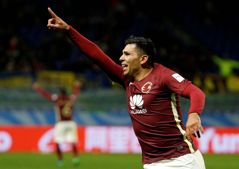 Club Americau00e2u20acu2122s Silvio Romeo celebrates after scoring against Jeonbuk Hyundai during their Fifa Club World Cup Match 2 in Osaka December 11, 2016. u00e2u20acu201d Reuters pic