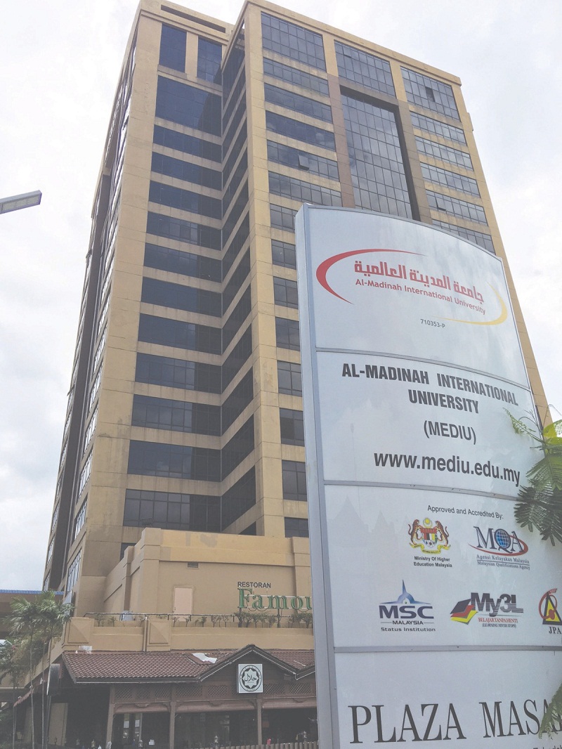The Al-Madinah International University in Shah Alam. u00e2u20acu201d Picture by Malay Mail