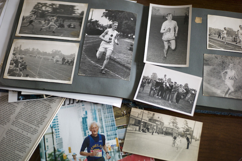 Old photographs of Ed Whitlock at his home in Milton, Ontario, December 28, 2016. u00e2u20acu201d Picture by Ian Willms/The New York Times