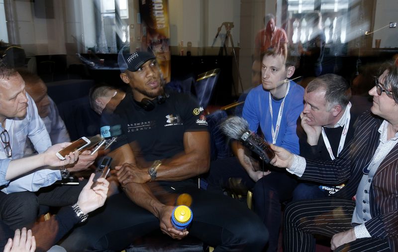 Anthony Joshua after attending the u00e2u20acu02dcAnthony Joshua & Eric Molina Head-to-Headu00e2u20acu2122 press conference at Radisson Hotel, Manchester, December 8, 2016. u00e2u20acu201d Reuters pic