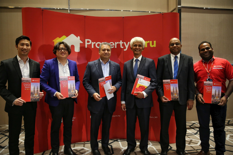 (From left) Gary Chua, Chris Tan, Datuk Seri Fateh Iskandar Mohamed Mansor, Datuk Charon Mokhzani, Prem Kumar and Sheldon Fernandez at PropertyGuru’s 2017 Property Outlook Forum in Kuala Lumpur December 1, 2016. — Picture by Saw Siow Feng