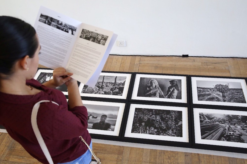 A woman attends the opening of ‘No. 136: A Rohingya Photography Exhibition’ in Kuala Lumpur December 16, 2016. — Picture by Choo Choy May