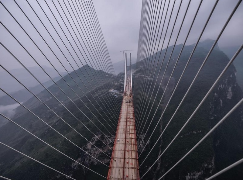 A look of the Beipanjiang Bridge as shared by Keow Wee Loong on his Facebook page.  