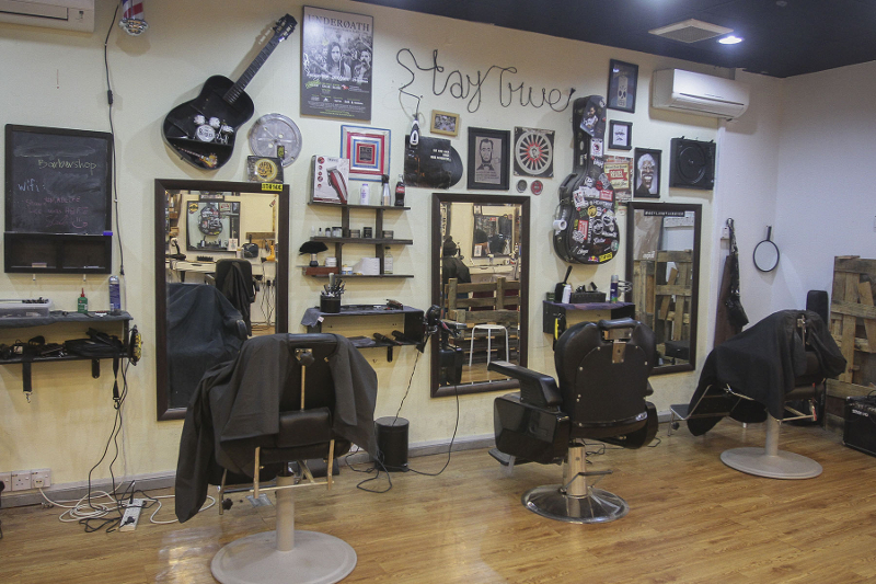 Menu00e2u20acu2122s hipster barbershop also regarded as a gentlemenu00e2u20acu2122s club. u00e2u20acu201d Picture by Yusof Mat Isa