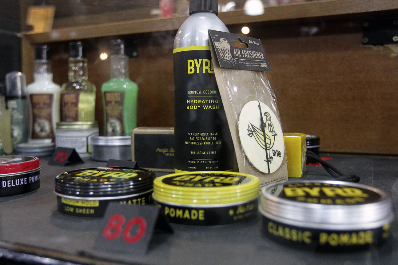 Men’s products available at Slick Barbershop. — Picture by Yusof Mat Isa