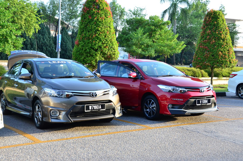 An older Toyota Vios model (left) compared to the new 2016 Vios (right). — Picture by YS Khong
