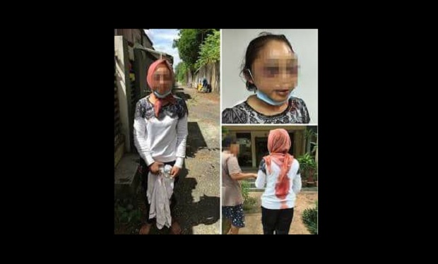 An Indonesian maid was found bleeding and unconscious beside a drain in Mutiara Damansara December 21, 2016. u00e2u20acu201d Picture via Facebook/Putera Karya