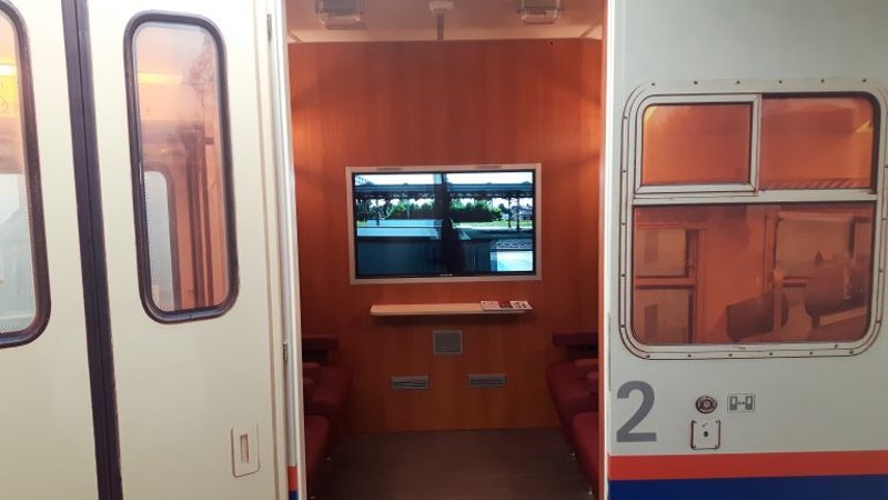 In January, three Alzheimer's patients will start trialing u00e2u20acu02dctravel therapyu00e2u20acu2122 on board the virtual train. u00e2u20acu201d Picture by Notre Dame de la Treille via AFP