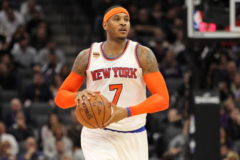 New York Knicks forward Carmelo Anthony (7) looks to pass against the Sacramento Kings during the second quarter at Golden 1 Center in Sacramento. u00e2u20acu2022 Reuters pic