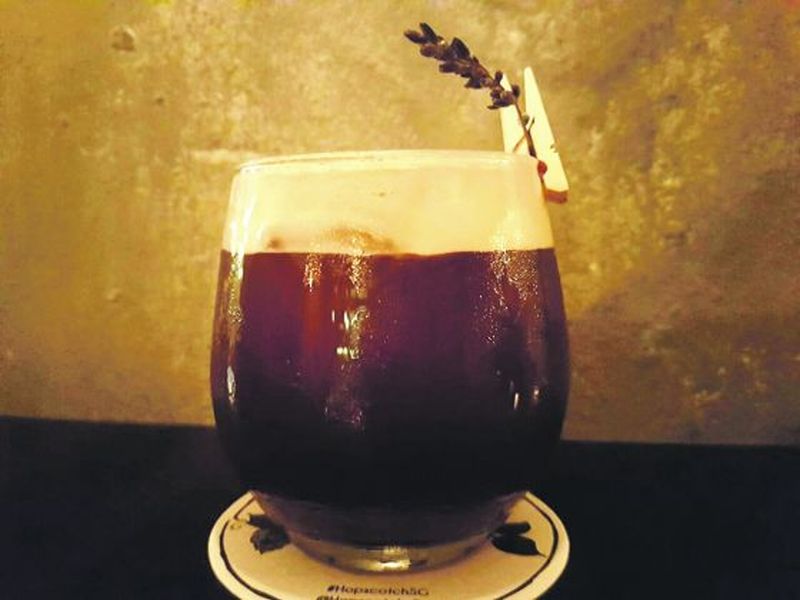 Hopscotch Bar: Vencer is a Spanish word that means overcome or win. The centerpiece of this secret drink is lavender. ― Picture by Sonia Yeo/TODAY