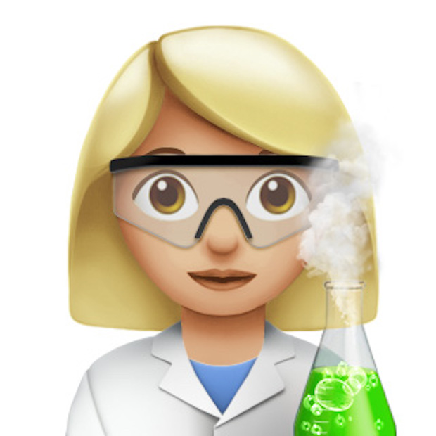 Female scientist. — Courtesy of Apple