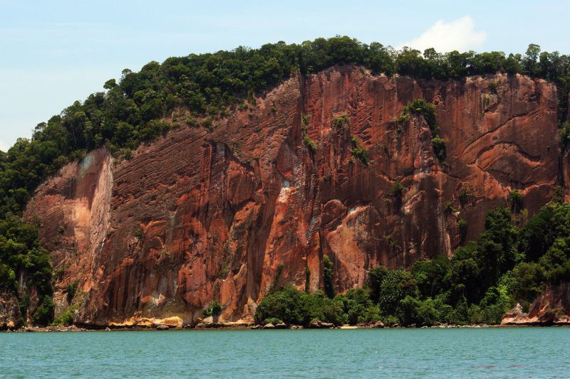 Not on most tourist maps, Berhala will excite rock climbers craving for a challenge and sometime new with its red cliff facade. ― Picture courtesy of Murphy Ng