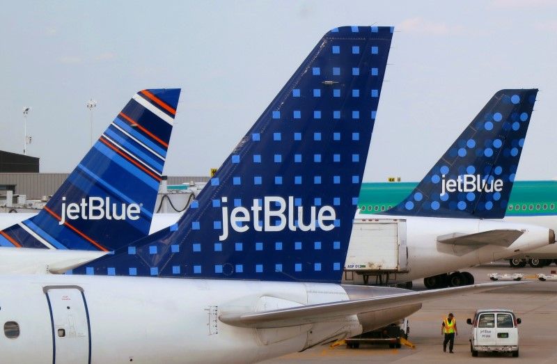 JetBlue Airways aircraft pictured at departure gates at John F Kennedy International Airport in New York June 15, 2013. u00e2u20acu201d Reuters pic