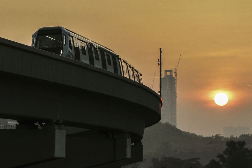 An MRT train is pictured on the Sungai Buloh-Kajang Line on December 16, 2016. u00e2u20acu201d Picture by Yusof Mat Isann