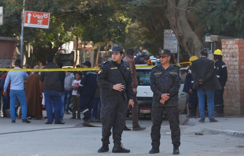 Special police officers stand guard at the scene of a bomb blast in Giza Al Haram Street on the outskirts of Cairo, Egypt December 9, 2016. u00e2u20acu201d Reuters pic