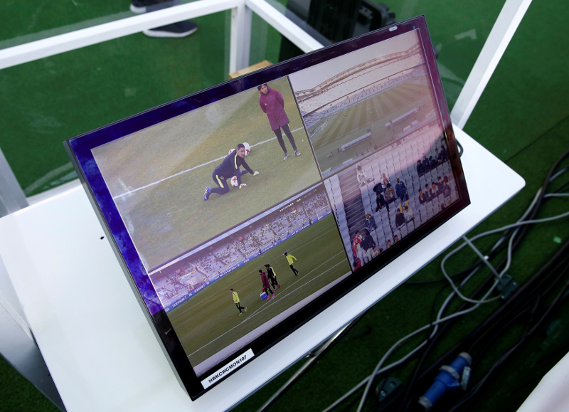 A general view of a part of the video refereeing system is seen before the Fifa Club World Cup third-place match between Club America and Atletico Nacional in Yokohama December 18, 2016. u00e2u20acu201d Reuters picn