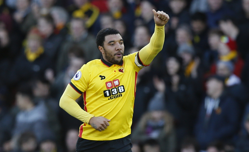 Watfordu00e2u20acu2122s Troy Deeney celebrates scoring their first goal in their Premier League match against Crystal Palace at Vicarage Road in Watford December 26, 2016. u00e2u20acu201d Reuters pic