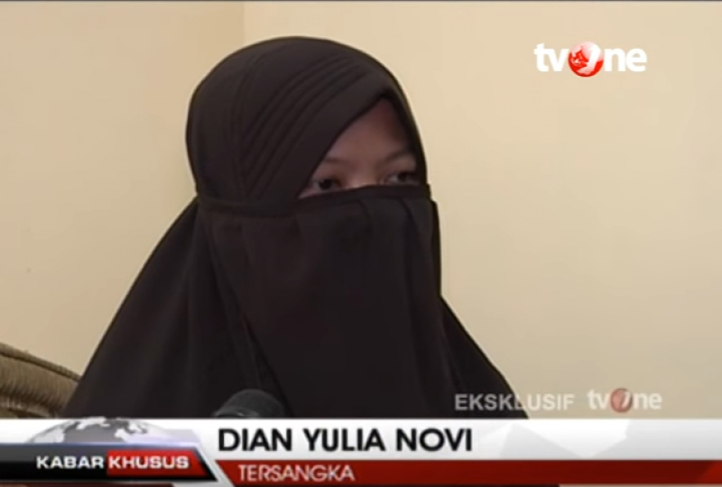 Dian Yulia Novi in an interview with TVOne. u00e2u20acu201d Screencap by TODAY