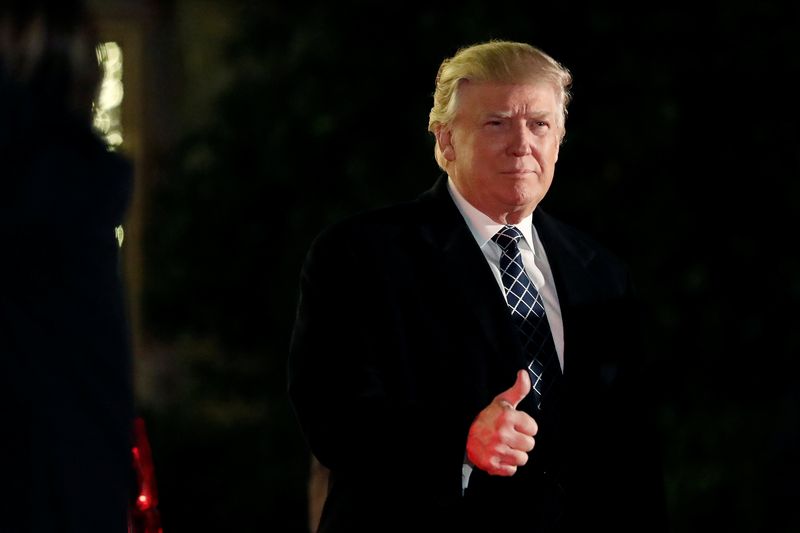 US President-elect Donald Trump gives a thumbs up to the media as he arrives at a costume party at the home of hedge fund billionaire and campaign donor Robert Mercer in Head of the Harbor, New York, December 3, 2016. u00e2u20acu201d Reuters pic