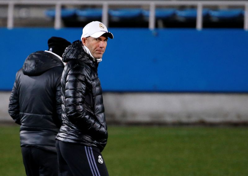 Real Madrid's head coach Zinedine Zidane attends a training session ahead of the Fifa Club World Cup Final match against Kashima Antlers, December 17, 2016. u00e2u20acu201d Reuters pic