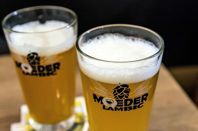 Beers at Moeder Lambic. Belgium’s latest beers are becoming more bitter and lighter. — Picture courtesy of Jo Turner/Zester Daily via Reuters