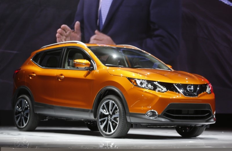 The 2017 Nissan Rogue Sport is displayed during the North American International Auto Show in Detroit, Michigan January 9, 2017.