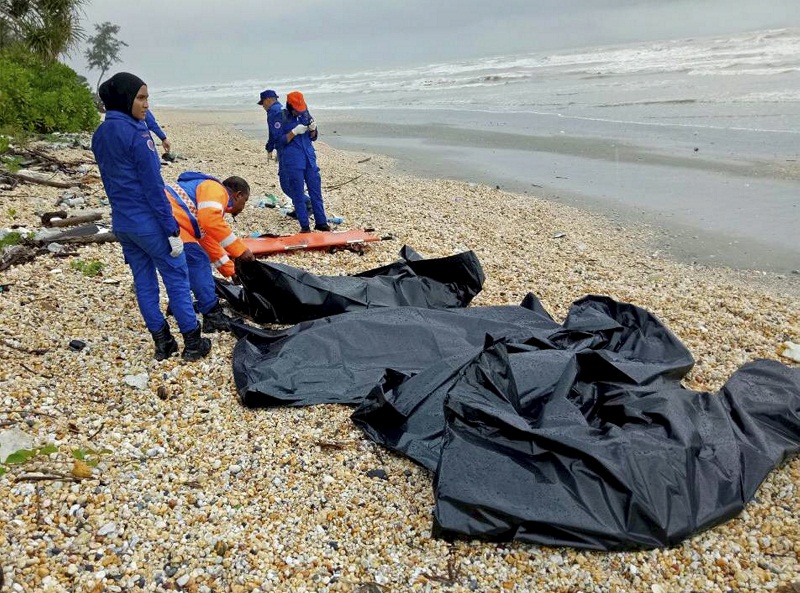 The bodies of the four men and six women were found washed ashore near Tanjung Rhu January 23, 2017. u00e2u20acu201d Bernama pic