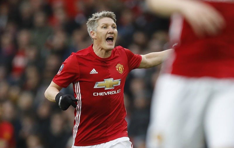 Manchester Unitedu00e2u20acu2122s Bastian Schweinsteiger  reacts during the FA Cup Fourth Round match at Old Trafford, January 29, 2017. u00e2u20acu201d Reuters pic 