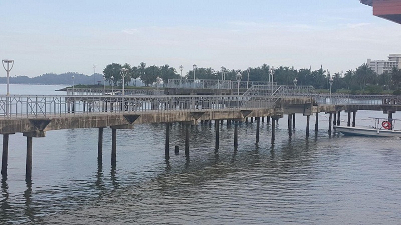 The ill fated excursion which has seen at least three people dead took off from this jetty in Tanjung Aru, meant for villagers of the water village. 