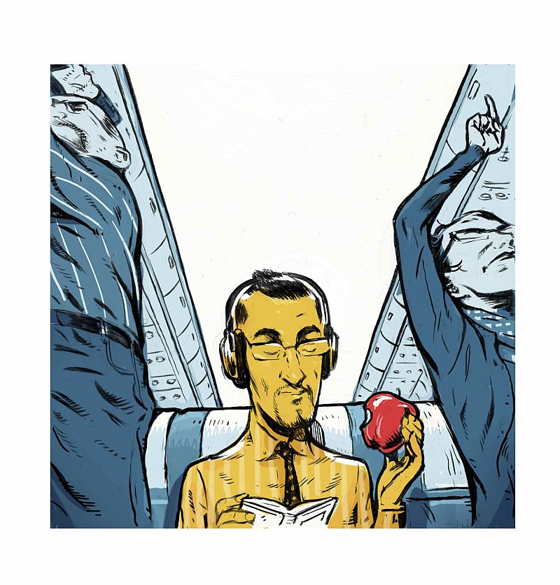 A longtime flight attendant says that politeness helps improve a trip, as does bringing your own food for the ride. u00e2u20acu2022 Illustration by Lars Leetaru/The New York Times