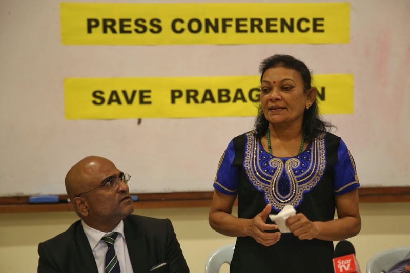V. Eswary (right) with human rights activist lawyer M. Ravi are pictured during a press conference in Kuala Lumpur, January 11, 2017. u00e2u20acu201d Picture by Saw Siow Feng