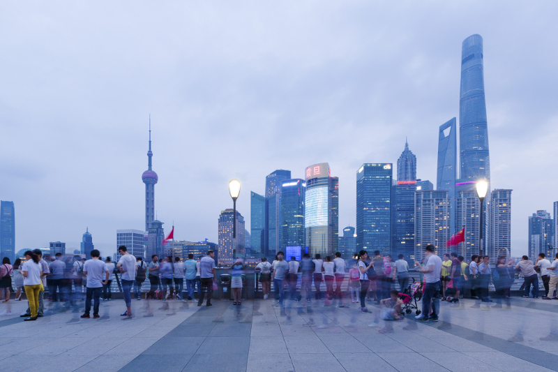The Shanghai skyline at dusk, October 1, 2016. u00e2u20acu201d Picture by Lauryn Ishak/The New York Times