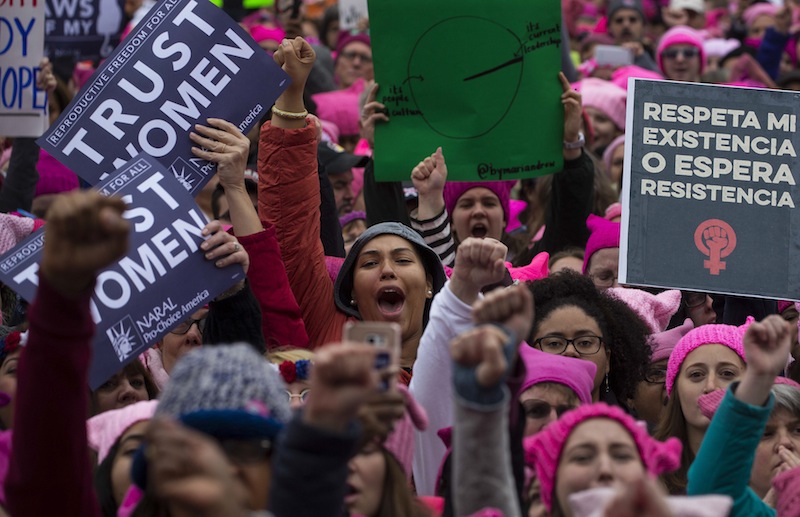 Thousands of protesters gather to demonstrate against Donald Trumpu00e2u20acu2122s inauguration at the Womenu00e2u20acu2122s March in Washington, Jan. 21, 2017. u00e2u20acu201d NYT pic