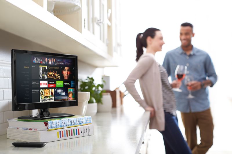A file photo showing an Amazon Fire TV remote and generic display. u00e2u20acu201d AFP picn