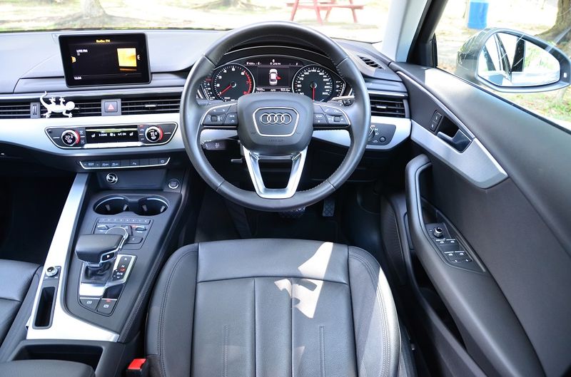 The new Audi A4's driver cockpit.