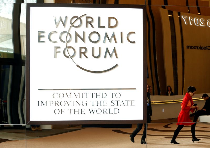 The logo of the World Economic Forum is seen in the congress centre of the annual meeting of the World Economic Forum (WEF) in Davos, Switzerland January 15, 2017. u00e2u20acu201d Reuters pic