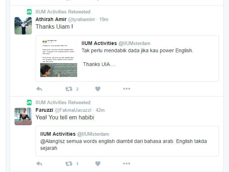 This anti-English stance is still alive and well, it seems.
