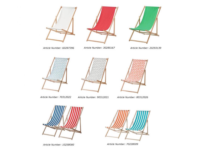 Ikea is recalling the MYSINGSO beach chair for risk of falling or finger entrapment. u00e2u20acu201d Picture via Ikea.com.my
