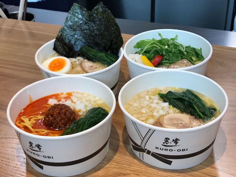 Quick service ramen bar Kuro-obi by Ippudo opens today. The ramen noodles are served in takeaway cups. u00e2u20acu201d TODAY pic