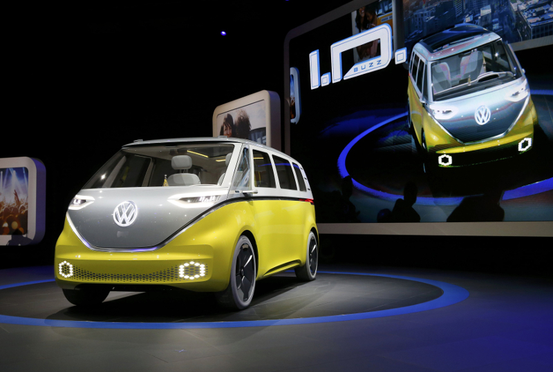 Volkswagen's electric I.D. Buzz concept vehicle is displayed during the North American International Auto Show in Detroit January 9, 2017. u00e2u20acu201d Reuters pic