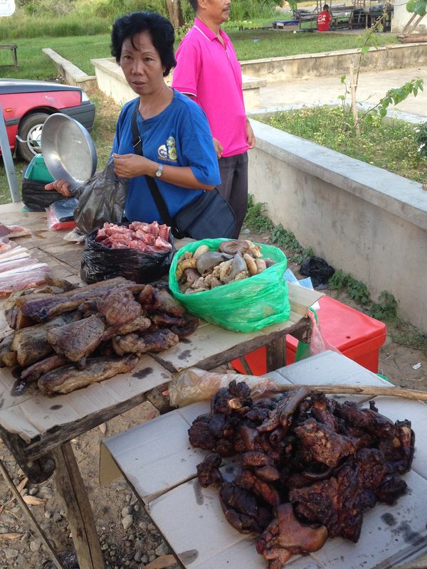 Smoked wild boar meat can be bought from roadside stalls on the highway from Kota Kinabalu to Kundasang, and in Kota Marudu.