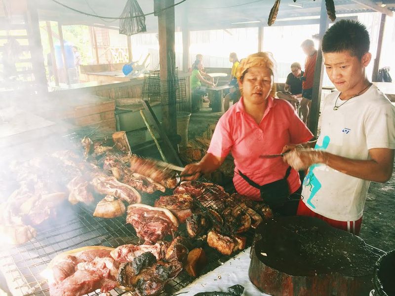 Smoked wild boar meat is a delicacy popular with the young and old.