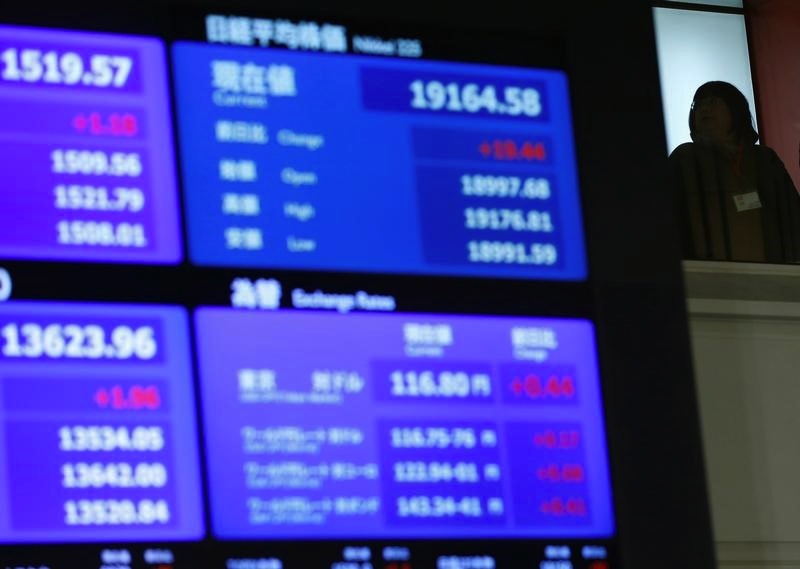A stock quotation board displaying Japan's Nikkei average is seen before a ceremony marking the end of trading in 2016 at the Tokyo Stock Exchange in Tokyo, Japan December 30, 2016. u00e2u20acu201d Reuters pic