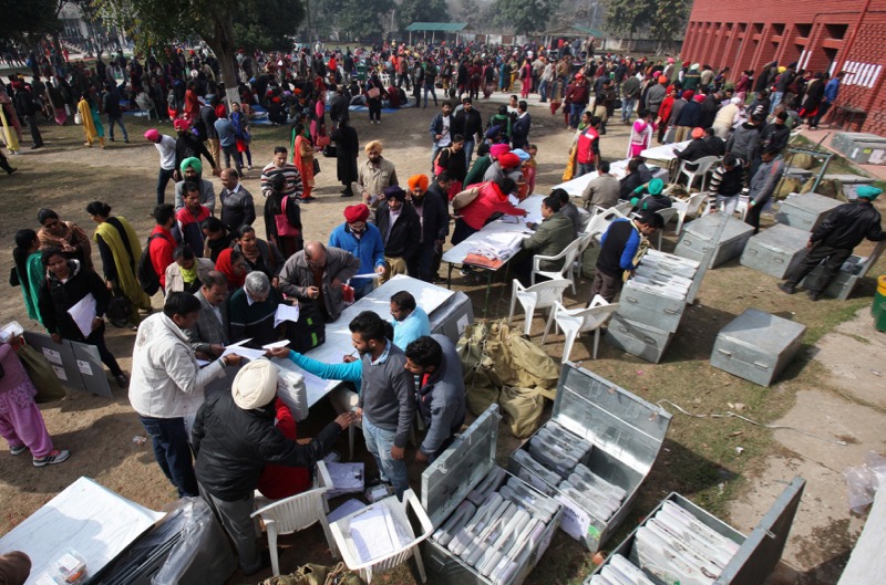 Polling officials collect electronic voting machines (EVM) at a distribution centre on the eve of the state assembly elections in Dera Bassi, in the northern state of Punjab, India, February 3, 2017. u00e2u20acu201d Reuters pic