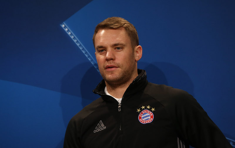 Bayern Munichu00e2u20acu2122s Manuel Neuer is seen during a press conference at the Allianz Arena in Munich February 14, 2017. u00e2u20acu201d Reuters pic