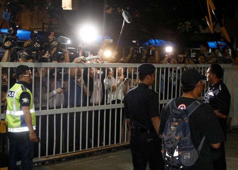 Members of the media ask police questions at the morgue at Kuala Lumpur General Hospital where Kim Jong-namu00e2u20acu2122s body is held for autopsy in Kuala Lumpur February 15, 2017. u00e2u20acu201d Reuters pic