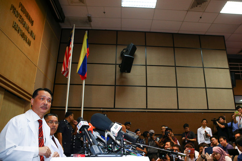 Health director-general, Datuk Dr Noor Hisham Abdullah, speaks during a news conference regarding the apparent assassination of Kim Jong-nam at Kuala Lumpur General Hospital February 21, 2017. u00e2u20acu201d Reuters pic