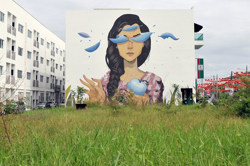 A mural by Sabek along Jalan Raja Uda.